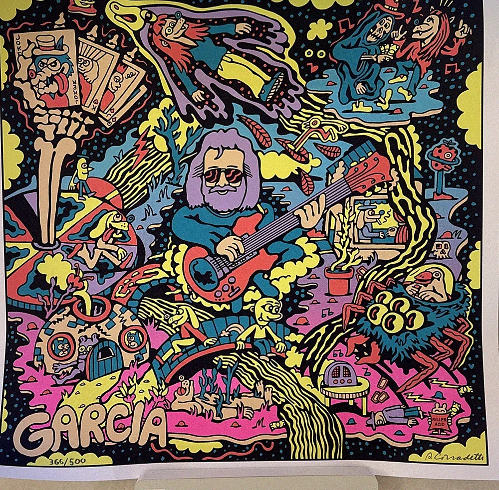 JERRY GARCIA 2023 BICYCLE DAY LTD ED #366/500 Signed Print COLLECTORS CARD 2026